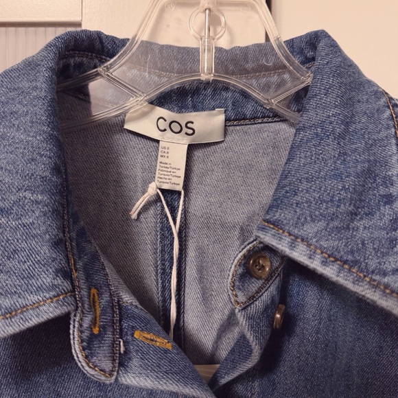 NWT COS Oversized Waisted Denim Shirt Dress Midi Length Size 8 - Picture 5 of 15